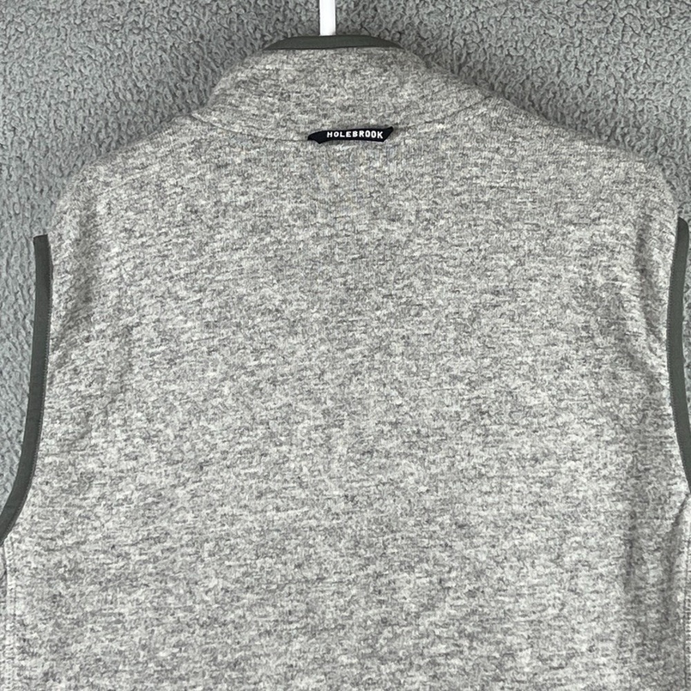 Holebrook Sweden Vest Men's XXL Heather Grey Wool Blend Full Zip Zipped Pockets - Picture 9 of 14